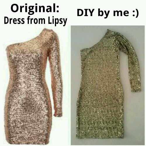 lipsy black and gold sequin dress